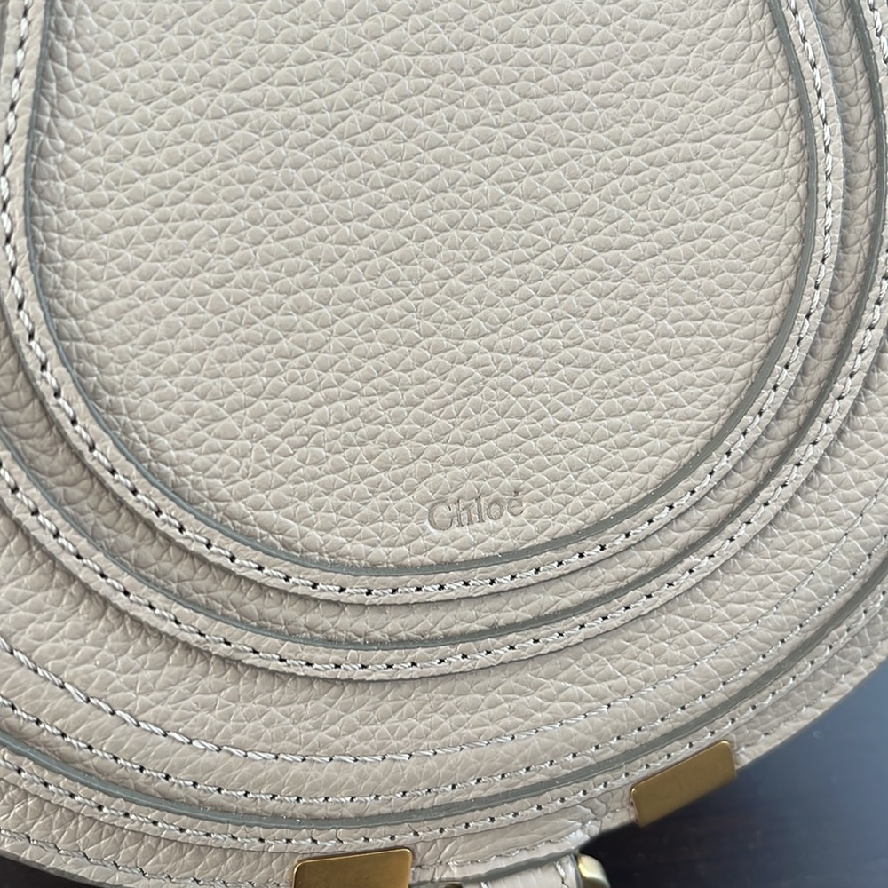 Chloe Small Marcie Crossbody Bag in Taupe - Picture 7 of 14
